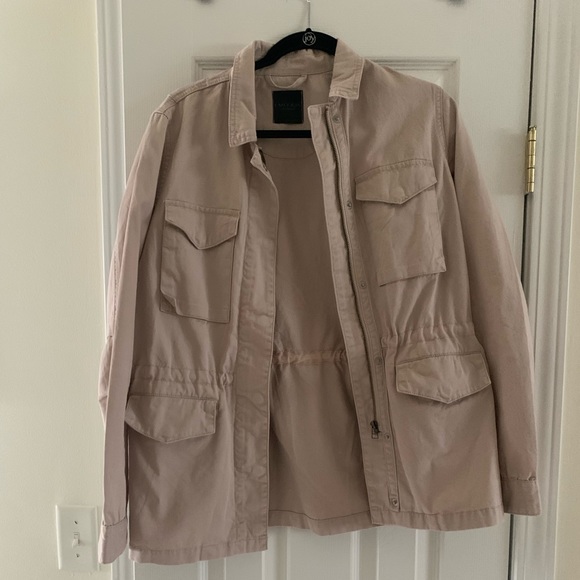 Carly Jean Los Angeles Jackets & Blazers - CJLA “Eddison” Utility Jacket in Blush